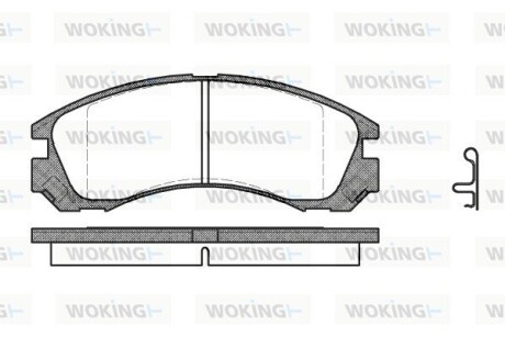 Колодки тормозные диск. перед. (Remsa) Mitsubishi Outlander I II (P2543.22) woking p254322