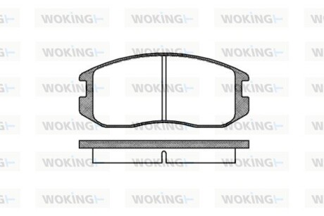 Колодки гальмівні woking p2573.00