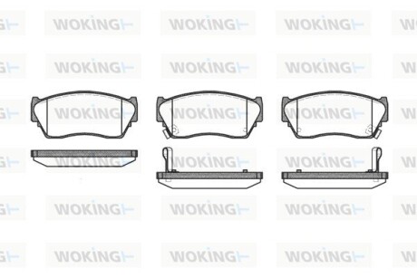 Колодки гальмівні woking p2643.02