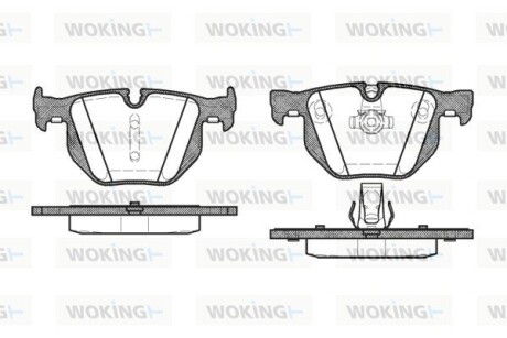 Колодки гальмівні диск. задн. (Remsa) BMW 3e90, 5e60, X1e84, X6e71 (P2813.60) woking p281360