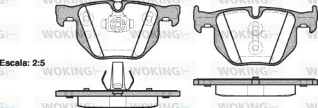 Колодки тормозные диск. задн. (Remsa) BMW X5 (E70), X6 (E71), X5 (F15), X6 (F16) (P2813.61) woking p281361