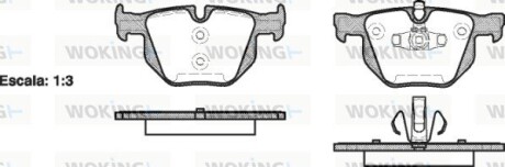 Колодки тормозные диск. задн. (Remsa) BMW 3e90 (P2813.70) woking p281370