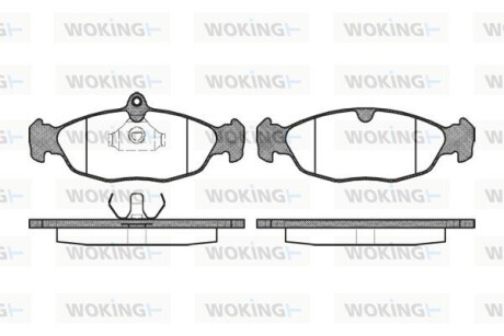 Колодки тормозные woking p2933.00