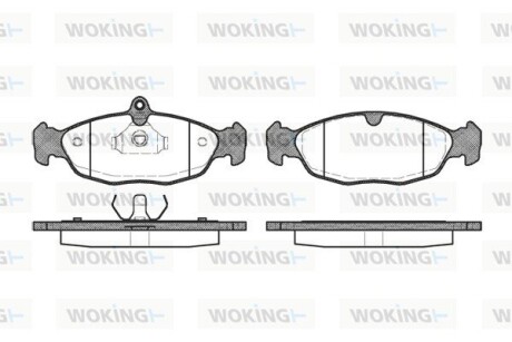 Колодки тормозные woking p2933.20