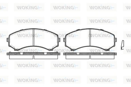 Колодки тормозные диск. перед. (Remsa) Mitsubishi Grandis 2.0 03-,Mitsubishi Grandis 2.4 03- (P2963.00) woking p296300