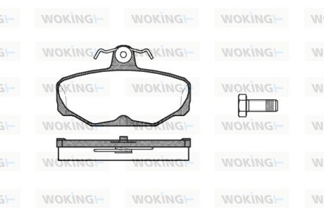 Колодки тормозные woking p3053.00