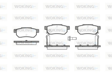 Колодки тормозные woking p3333.02