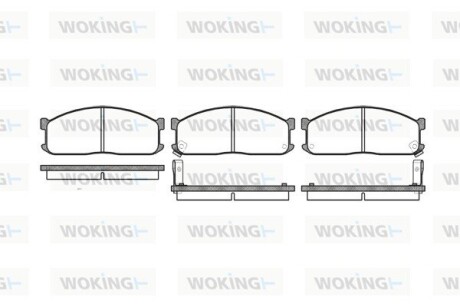 Колодки тормозные woking p3443.02