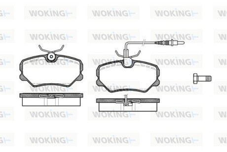 Колодки тормозные woking p3623.02