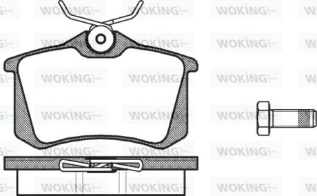 КОЛОДКИ ГАЛЬМІВНІ woking p3633.00