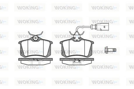 КОЛОДКИ ГАЛЬМІВНІ woking p3633.02