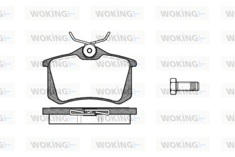 Колодки тормозные woking p3633.10