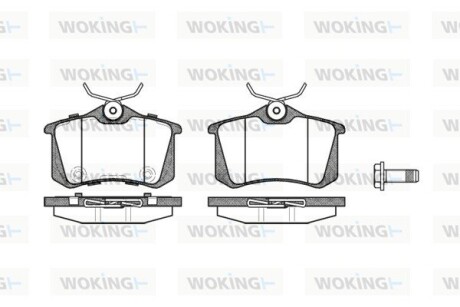 Колодки гальмівні диск. задн. (Remsa) Renault Megane II III Scenic II III Fluence (P3633.74) woking p363374