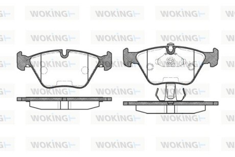 КОЛОДКИ ГАЛЬМІВНІ woking p3703.25