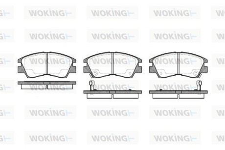 Колодки гальмівні woking p3753.02