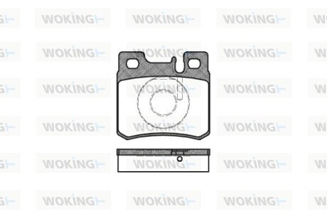 Колодки тормозные woking p3823.20