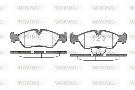 Колодки тормозные woking p3863.30