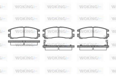 Колодки гальмівні диск. задн. (Remsa) Mitsubishi Galant 96>04, 04> (P3913.02) woking p391302