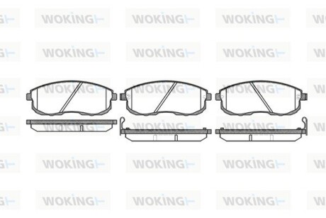 Колодки тормозные диск. перед. (Remsa) Nissan 350 z 3.5 02-,Nissan Teana i 2.0 03-08 (P3933.12) woking p393312