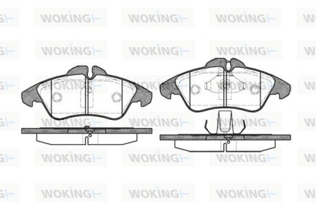 Колодки гальмівні диск. перед. (Remsa) Mercedes-benz Sprinter 2-t 2.1 95-06,Mercedes-benz Sprinter 2-t 2.3 95-06 (P4783.00) woking p478300