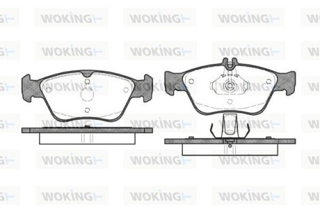 Колодки тормозные woking p4863.00