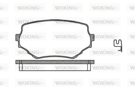 Колодки тормозные woking p4943.02