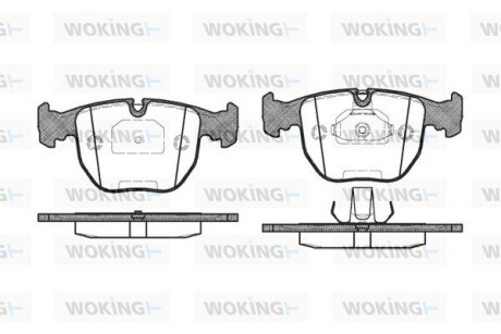 Колодки гальмівні диск. перед. (Remsa) BMW X3e83 ATE ver. (P4963.00) woking p496300