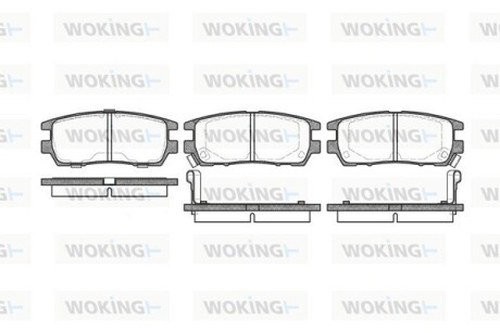 КОЛОДКИ ГАЛЬМІВНІ woking p5053.02