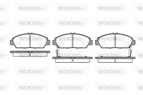 Колодки гальмівні woking p5063.02