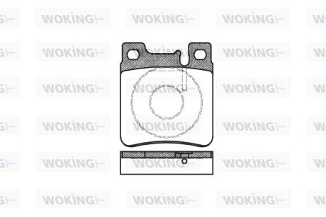 Колодки гальмівні диск. задн. (Remsa) MB C202 C203 E210 S140 (P5073.00) woking p507300