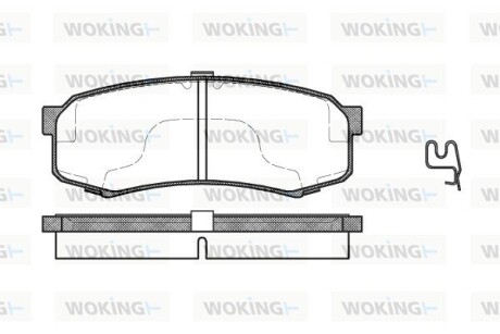 КОЛОДКИ ГАЛЬМІВНІ woking p5133.04