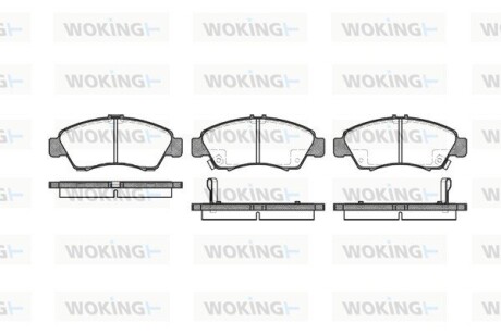 Колодки тормозные woking p5193.02