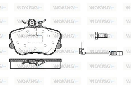 Колодки гальмівні woking p5453.02