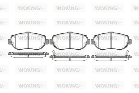 Колодки тормозные woking p5563.02