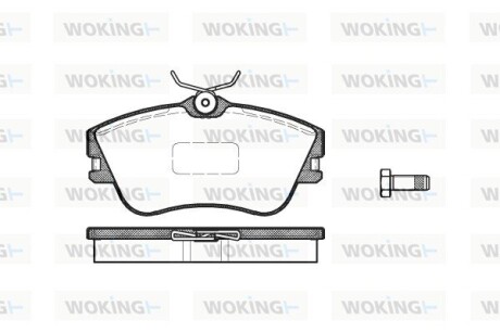 КОЛОДКИ ГАЛЬМІВНІ woking p5803.00