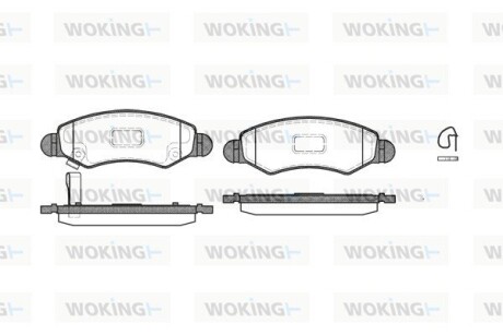 Колодки гальмівні woking p6023.21