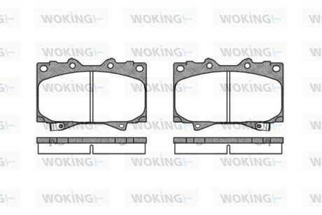 Колодки гальмівні диск. перед. (Remsa) Land Cruiser Prado (_J15_) (09-)/Mitsubishi Pajero IV (09-) (P6073.04) woking p607304