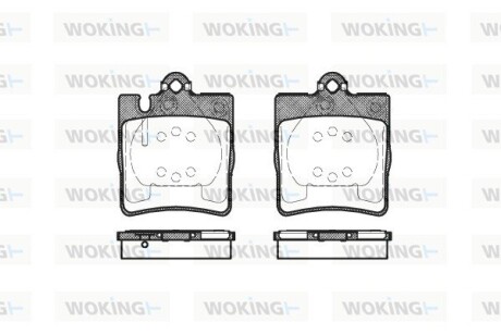 Колодки гальмівні диск. задн. (Remsa) MB C203 (01-11) (P6093.10) woking p609310