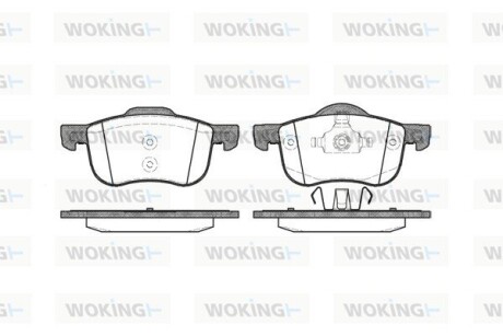 Колодки тормозные диск. перед. (Remsa) Volvo S60 i 2.0 00-10,Volvo S60 i 2.3 00-10 (P6133.00) woking p613300