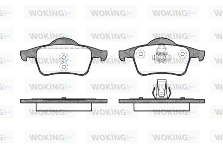 Колодки тормозные диск. задн. (Remsa) Volvo S60 i 2.0 00-10,Volvo S60 i 2.3 00-10 (P6143.00) woking p614300