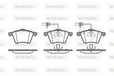 Колодки гальмівні диск. перед. (Remsa) VW TRANSPORTER T4 2.5 (96-03)/Ford Galaxy I 1.9 TDI (00-06) (P6213.02) woking p621302