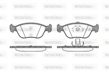 Колодки тормозные woking p6223.00