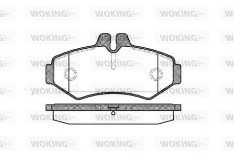 Колодки гальмівні диск. задн. (Remsa) MB Sprinter I (00-06)/VW LT 28-35 II (96-06) (P6333.00) woking p633300