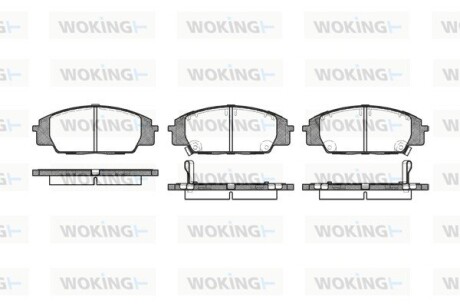 Колодки тормозные woking p6353.02