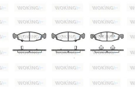 КОЛОДКИ ГАЛЬМІВНІ woking p6363.02