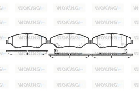 Колодки тормозные woking p6393.02