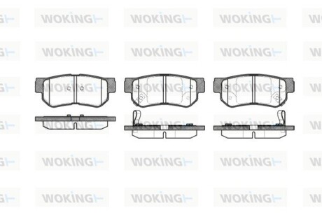 Колодки гальмівні диск. задн. (Remsa) Hyundai Santa Fe I, Tucson I, Sonata IV V, Ka Sportage II, Magentis I I (P6463.02) woking p646302