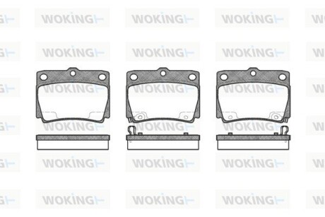 Колодки тормозные диск. задн. (Remsa) Mitsubishi Pajero Sport I 98>08, II 08>15, III 15> (P6503.02) woking p650302