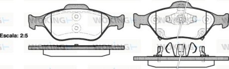 Колодки гальмівні диск. перед. (Remsa) Toyota Yaris 05> 11> (P6663.12) woking p666312