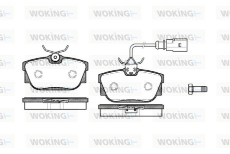 КОЛОДКИ ГАЛЬМІВНІ woking p6673.01